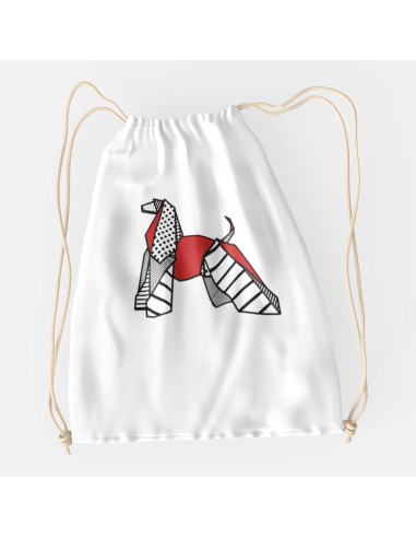 Drawstring Bag Pop Origami Afghan Hound