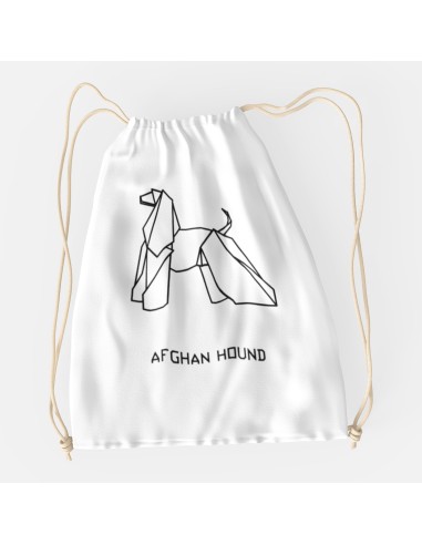 Drawstring Bag Origami Afghan Hound