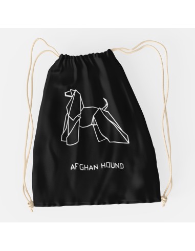 Drawstring Bag Sacca Origami Afghan Hound