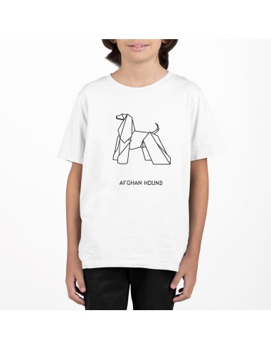 Kids Origami Afghan Hound T-Shirt