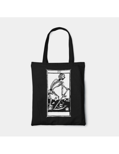 Borsa Tote bag shopper bag"Tarot De Marseille" Tarocchi di Marsiglia  L'arcane Sans Nom La Mort XIII