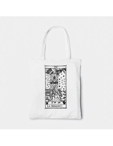 Borsa Tote bag shopper bag"Tarot De Marseille" Tarocchi di Marsiglia  La Maison Dieu XVI