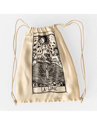 Sacca Drawstring bag shopper bag"Tarot De Marseille" Tarocchi di Marsiglia  La Lune XVIII