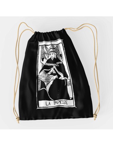 Sacca Drawstring bag shopper bag"Tarot De Marseille" Tarocchi di Marsiglia  La Papesse II