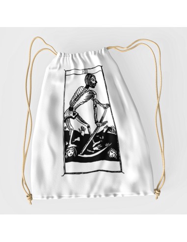 Sacca Drawstring bag shopper bag"Tarot De Marseille" Tarocchi di Marsiglia  L'arcane Sans Nom La Mort XIII