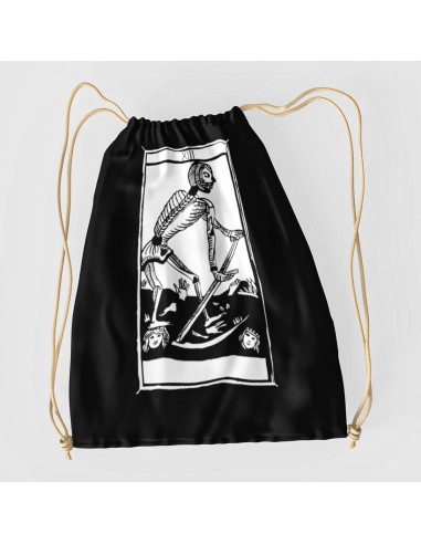 Sacca Drawstring bag shopper bag"Tarot De Marseille" Tarocchi di Marsiglia  L'arcane Sans Nom La Mort XIII