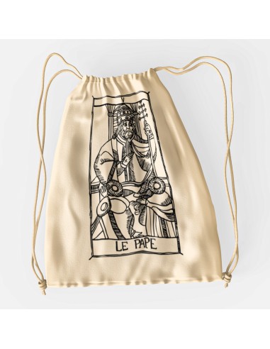 Sacca Drawstring bag shopper bag"Tarot De Marseille" Tarocchi di Marsiglia  Le Pape V