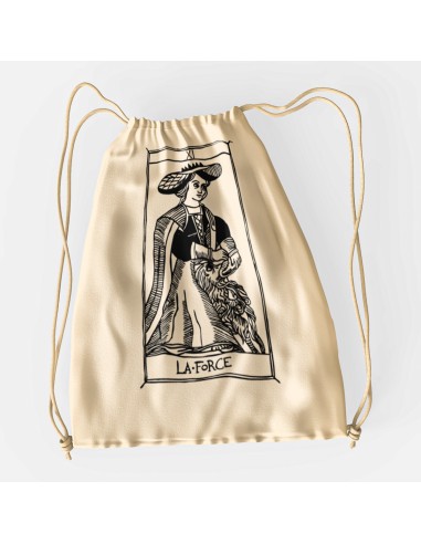 Sacca Drawstring bag shopper bag"Tarot De Marseille" Tarocchi di Marsiglia  La Force XI