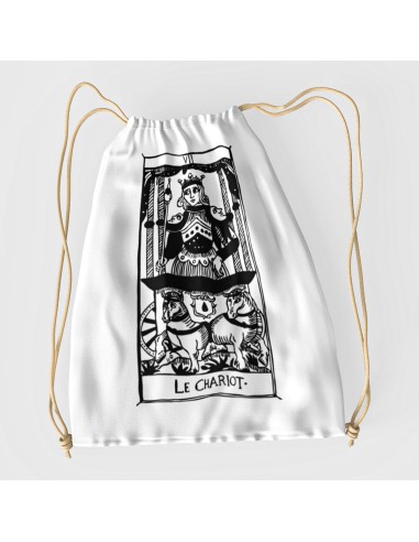 Sacca Drawstring bag shopper bag"Tarot De Marseille" Tarocchi di Marsiglia  Le Chariot VII