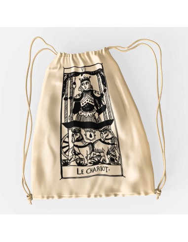 Sacca Drawstring bag shopper bag"Tarot De Marseille" Tarocchi di Marsiglia  Le Chariot VII