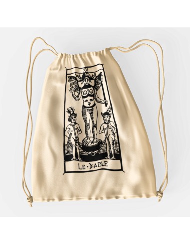 Drawstring Bag Tarot De Marseille Bag Le Diable XV