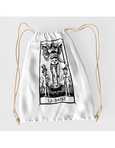 Sacca Drawstring bag shopper bag"Tarot De Marseille" Tarocchi di Marsiglia  Le Diable XV