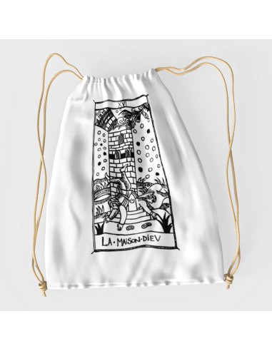 Drawstring Bag Tarot De Marseille Bag La Maison Dieu XVI