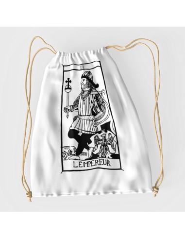 Sacca Drawstring bag shopper bag"Tarot De Marseille" Tarocchi di Marsiglia  L’empereur IV