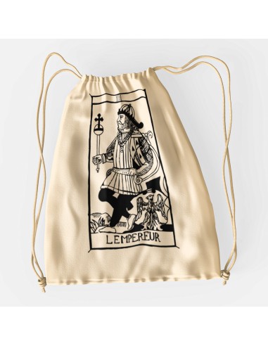 Sacca Drawstring bag shopper bag"Tarot De Marseille" Tarocchi di Marsiglia  L’empereur IV