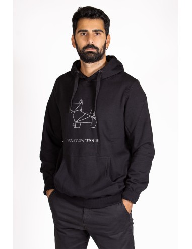 Origami Scottish Terrier Men's Hoodie