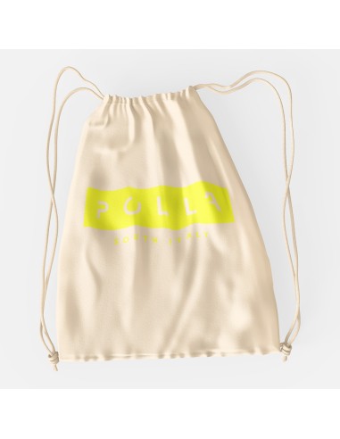 Drawstring Bag Polla Fluo Yellow Print