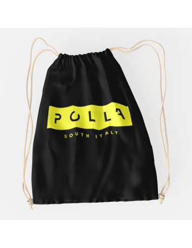 Drawstring Bag Polla Fluo Yellow Print