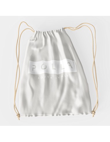 Drawstring Bag Polla Print White