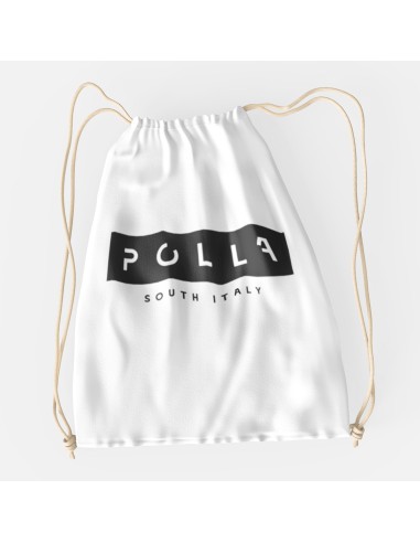 Drawstring Bag Polla Print Black