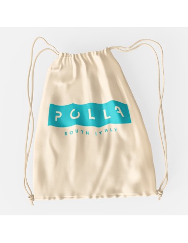 Drawstring Bag Polla Print Light Blue