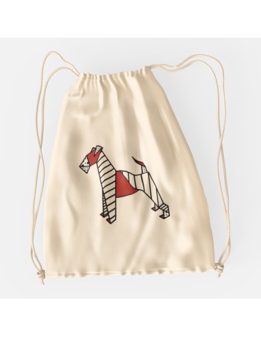 Drawstring Bag Pop Origami Airedale Terrier