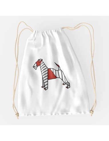 Drawstring Bag Sacca Pop Origami Airedale Terrier