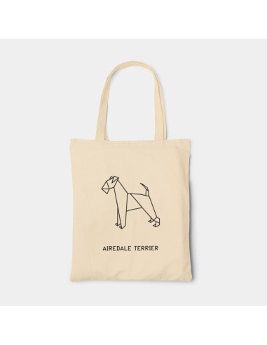 Shopper Bag Origami Bag Airedale Terrier