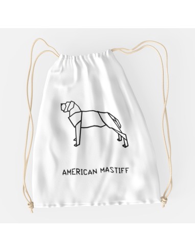 Drawstring Bag Sacca Origami American Mastiff