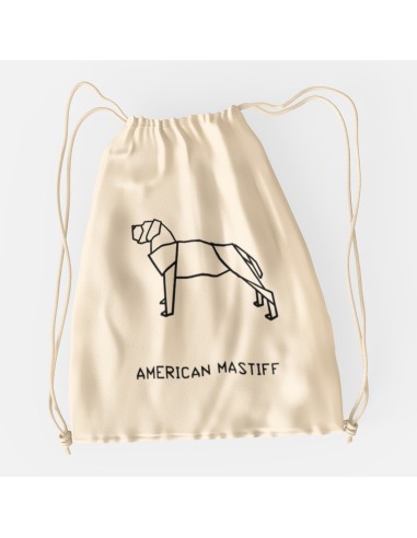 Drawstring Bag Sacca Origami American Mastiff