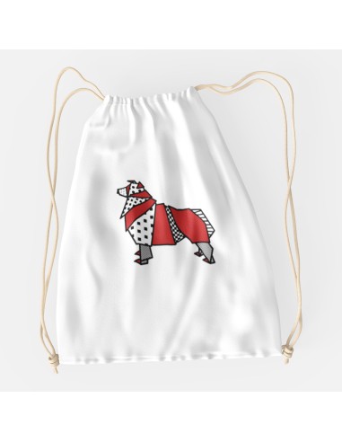 Drawstring Bag Pop Origami Australian Shepherd