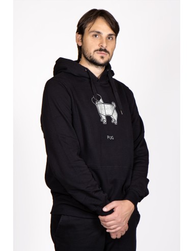 Origami Pug Men's Hoodie