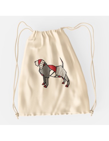 Drawstring Bag Sacca Pop Origami Bloodhound