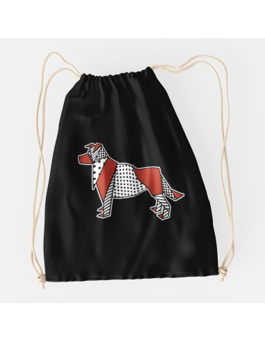 Drawstring Bag Pop Origami Border Collie