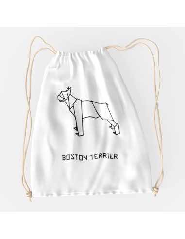 Drawstring Bag Sacca Origami Boston Terrier