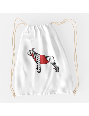 Drawstring Bag Pop Origami Boston Terrier