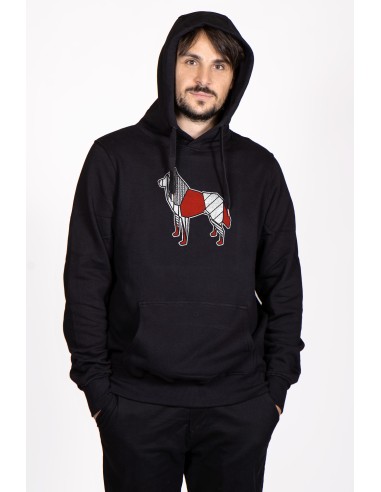 Pop Origami Siberian Husky Men's Hoodie