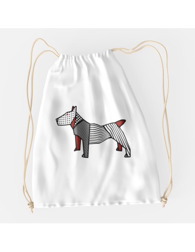 Drawstring Bag Pop Origami Bull Terrier