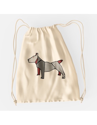 Drawstring Bag Sacca Pop Origami Bull Terrier