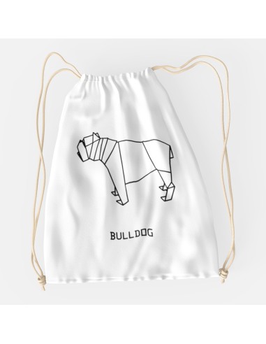 Drawstring Bag Sacca Origami Bulldog