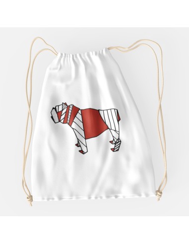 Drawstring Bag Pop Origami Bulldog