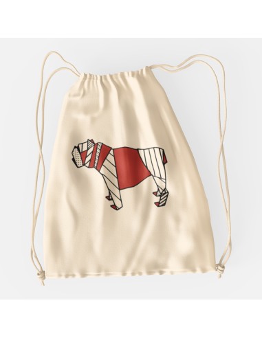 Drawstring Bag Sacca Pop Origami Bulldog