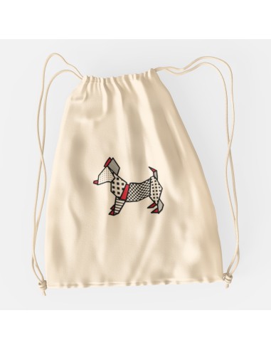 Drawstring Bag Sacca Pop Origami Chihuahua