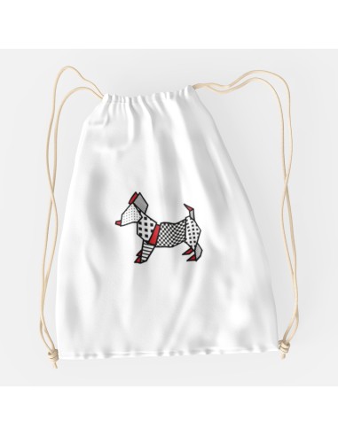 Drawstring Bag Sacca Pop Origami Chihuahua