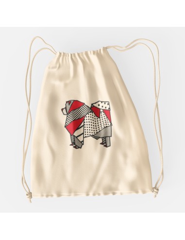 Drawstring Bag Pop Origami Chow Chow