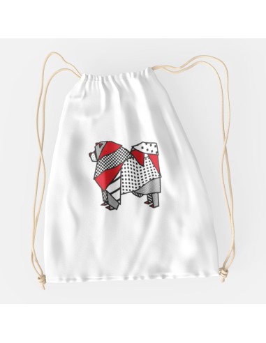 Drawstring Bag Pop Origami Chow Chow