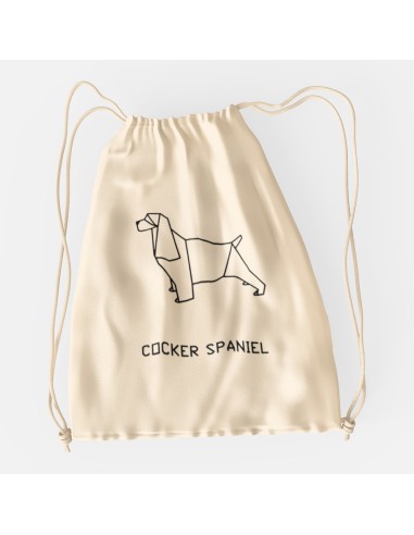 Drawstring Bag Origami Cocker Spaniel