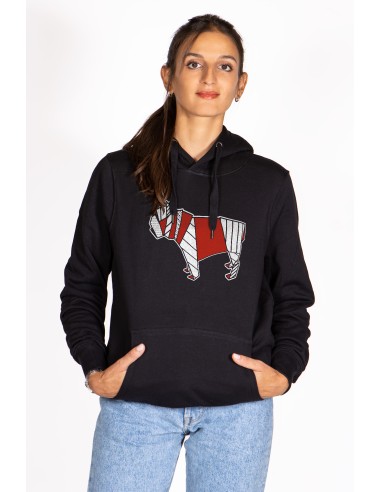 Pop Origami Bulldog Hoodie for Women