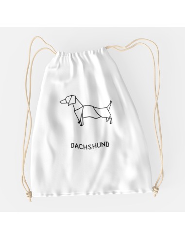 Drawstring Bag Sacca Origami Dachshund