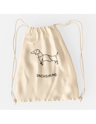 Drawstring Bag Sacca Origami Dachshund